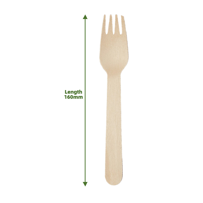 Eco-Conscious Wood Dining Utensil: Sleek & Sustainable Flatware Option - 100% natural wood 160mm