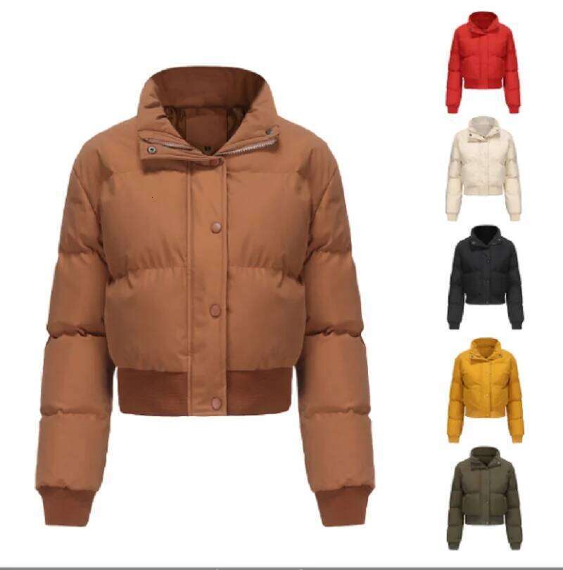 Designer Clothing Wholesale Autumn Winter Women New Fashion Cotton Long Sleeve High Collar Warm Coat Ladies Casual Loose Jackets Fashion