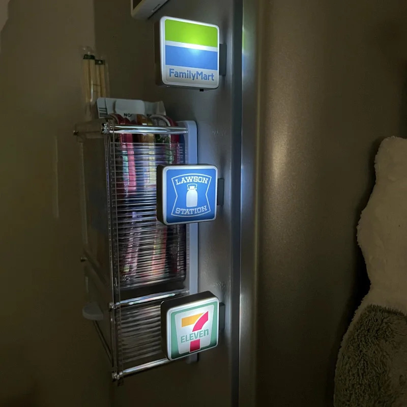 Home Accessories Japan 711 Family Lawson Light Sign Fridge Magnets Creative Miniature DIY Magnetic Decorations 250729