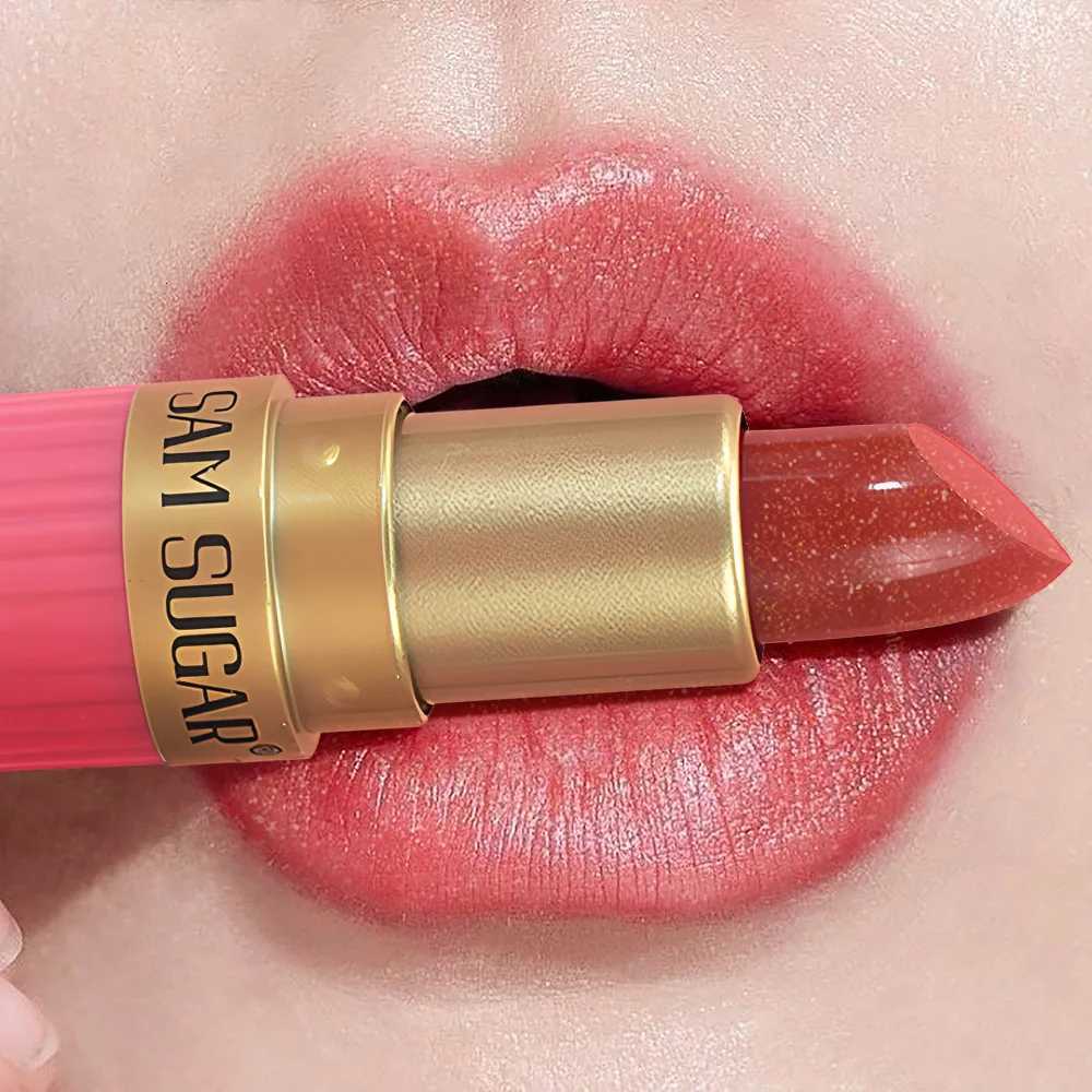 Pink Brown Metallic Glitter Lipstick Long Lasting Waterproof Shimmery Pearl Sparkling Lip Gloss Luxury Makeup G250729