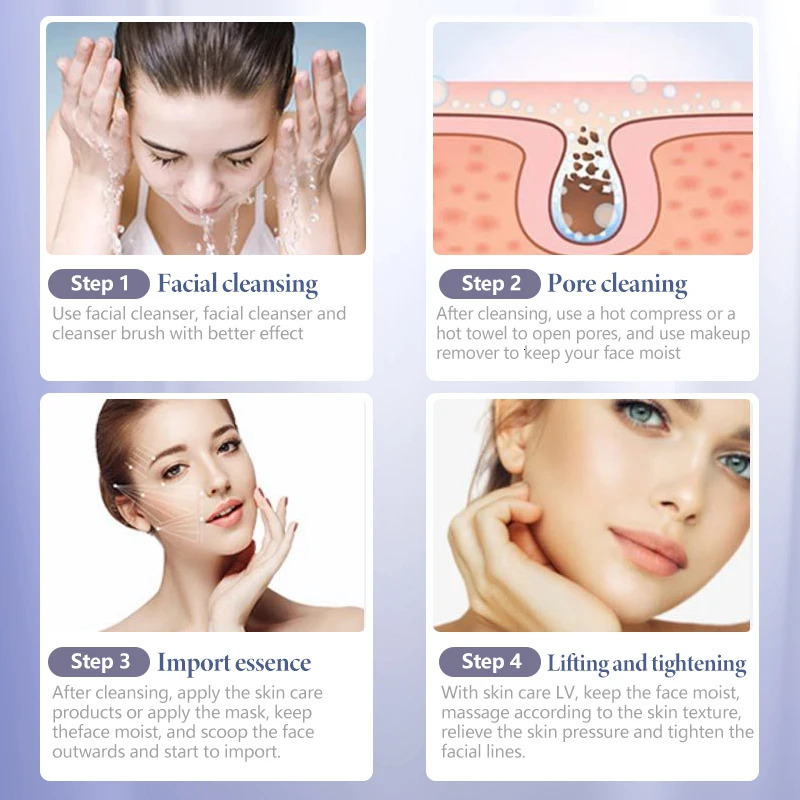 Ultrasonic Skin Scrubber Deep Face Cleaning Machine Facial Massager Ultrasound Peeling Clean Tone Lift LW006 250726