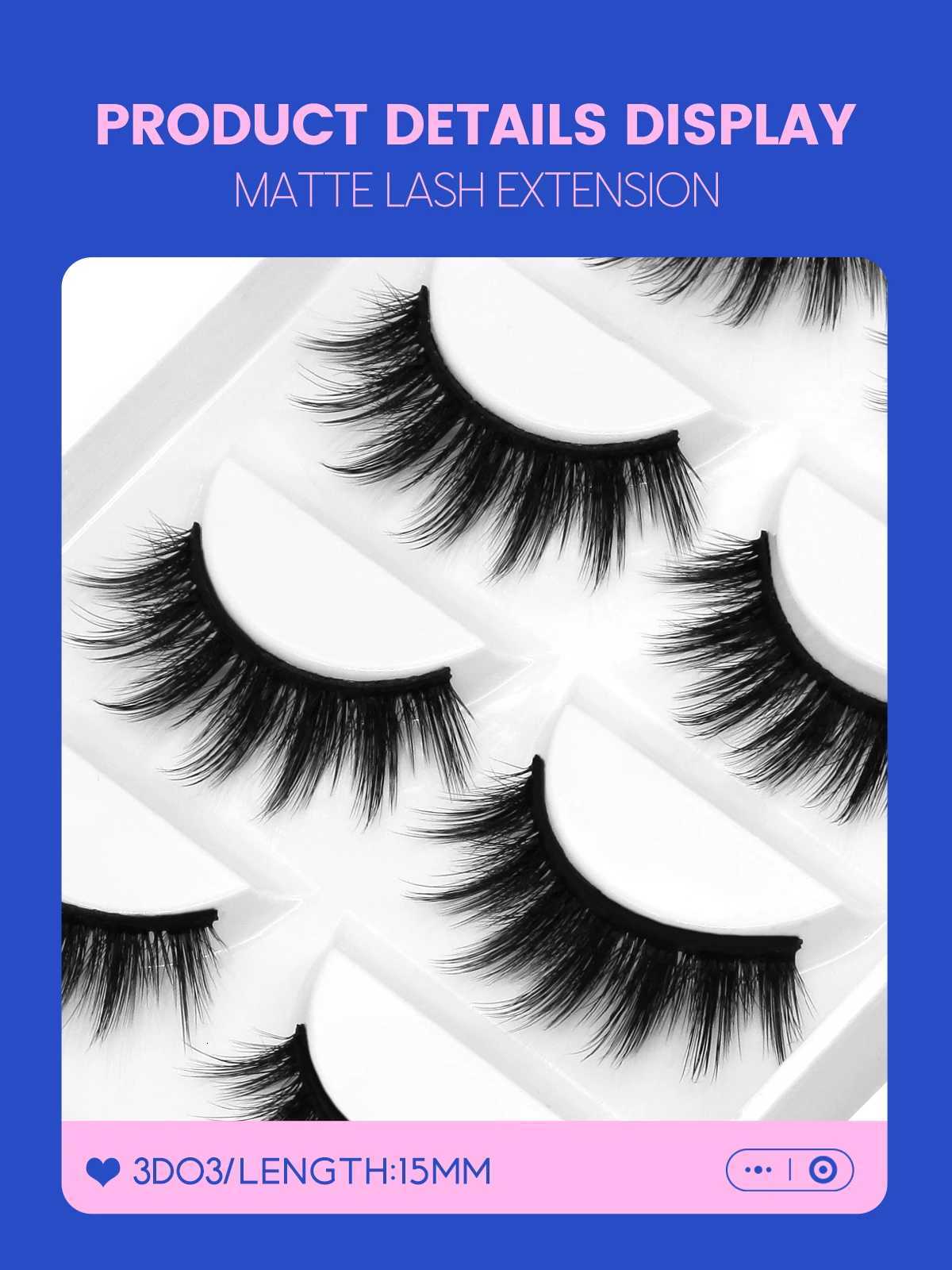 Grainy Manga Lashes Faux Mink Eyelashes Winged End Eye Elongated Eyelashes Fake Lashes Natural Long Eyelashes Extension Z250730