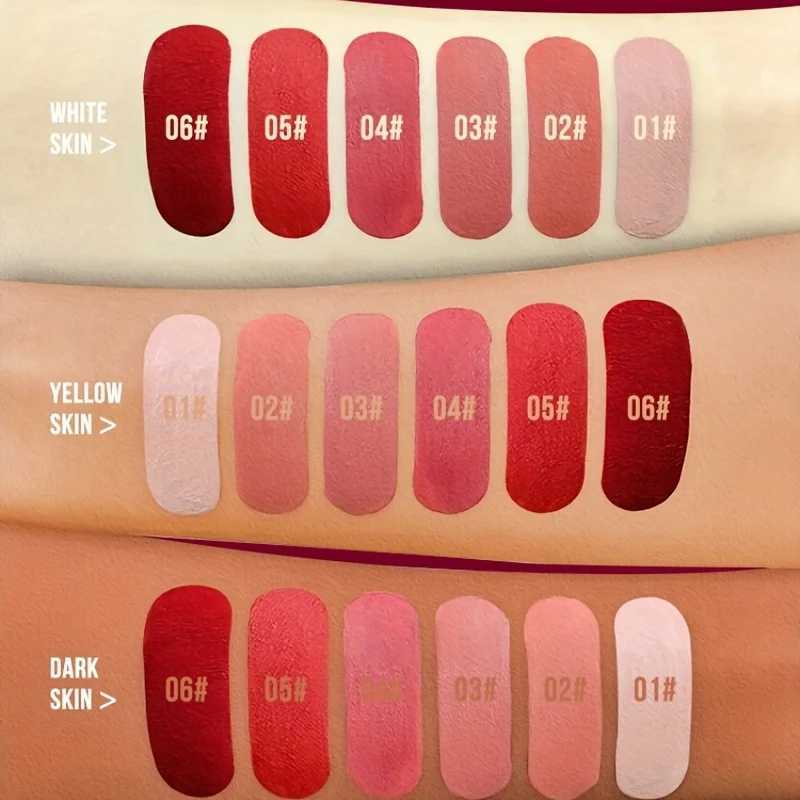 6 Shades High Shiny Lip Gloss Lip Color Vivid High Pigment Lipstick Long Lasting Moisturizing Non-Sticky Finish Water Lip Tint G250728