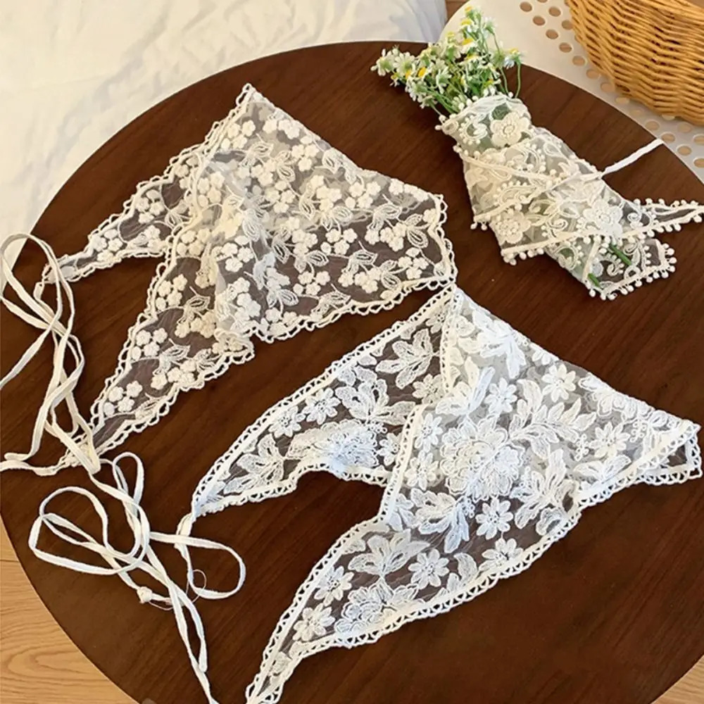 Vintage Countryside Style Triangle Bandana Wraps Hair Band Lace Scarf Turban Headbands Girls 250716