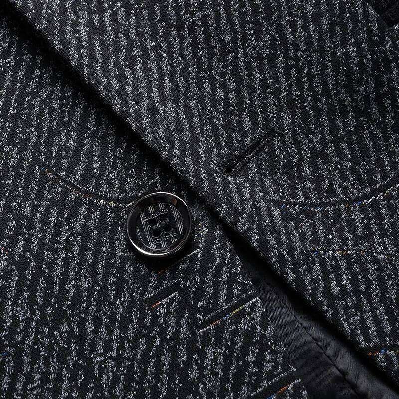 Blazer's New Outdoor Men's Fashion, Sporty and Slimming British Style Business Gentleman's Versatile Wedding Striped Blazer