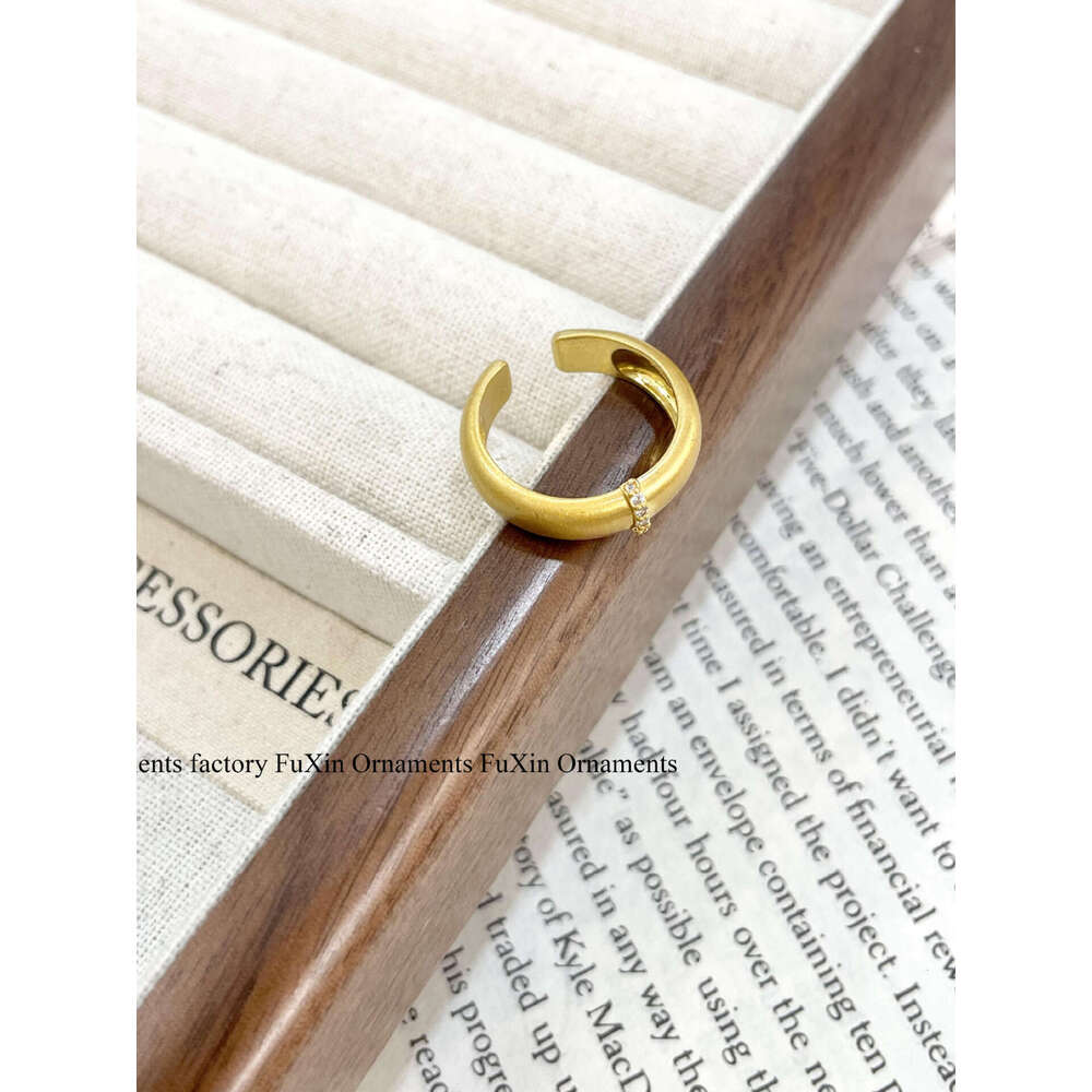INS Minimalist Brushed Ring for Women, Unique Design, High-end Feel, Adjustable Open Ring, Trendy Personality e57