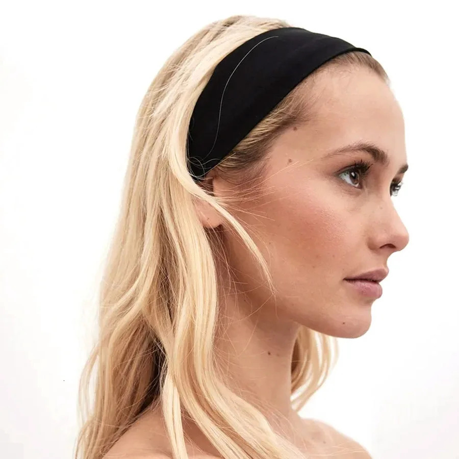 2025 Fashion Summer Sports Headband Men Women Solid Running Absorb Sweat Hair Bands Yoga Stretch Fitness Hairbands 250716