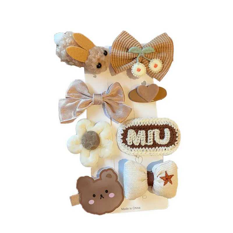 Cute Cartoon Childrens Hair Clip Bow Headband Girl Princess Autumn And Winter Plush Hair Clip Little Girls Bangs Clip R250730