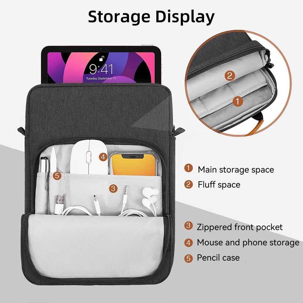 Laptop Handbag Cover for Book Air Pro 11 12 13 Inch Waterproof Notebook Bag for 9 to 13 Inch Tablet Multi Pockets Case y250730