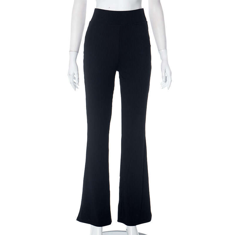 Multicolor Bobi M22pt447 Women's Spring Summer New Solid Color Slim Fit Fashion Flared Pants B5