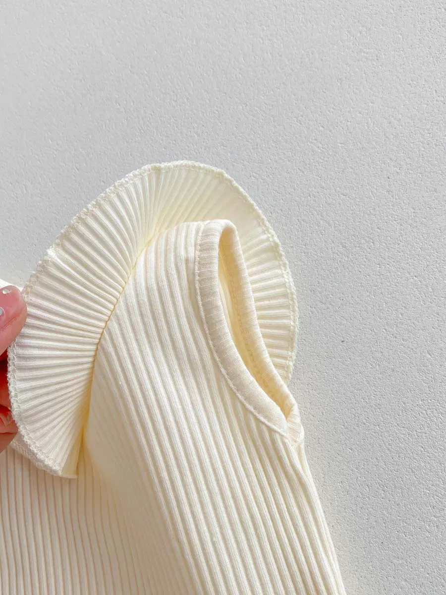 Korea Style Baby Blouses with Skirt 2pcs Sleeveless Ruffle Collar Tops with Shorts Baby Girl Princess Puff Skirt Sets 250729