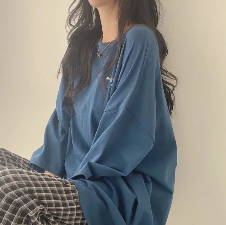 Fashion Women TShirts Summer Clothes LooseFitting Long Sleeves Tshirt Womens Tops Clothing Hiphop Clothing 250729