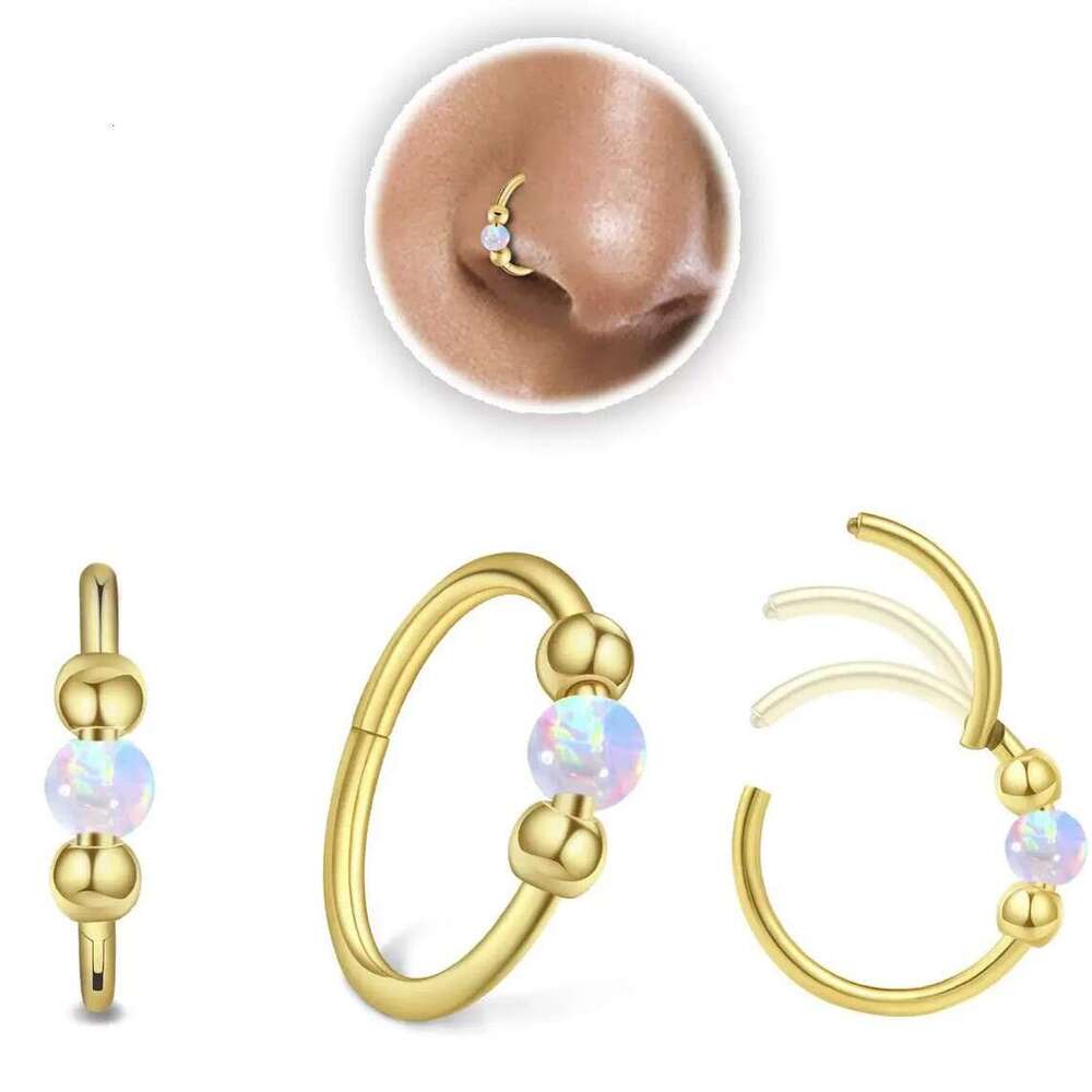 18G Hinged Spiral Nose Ring for Women, Rook, Helix, Cartilage, Dath, Tragus New Product
