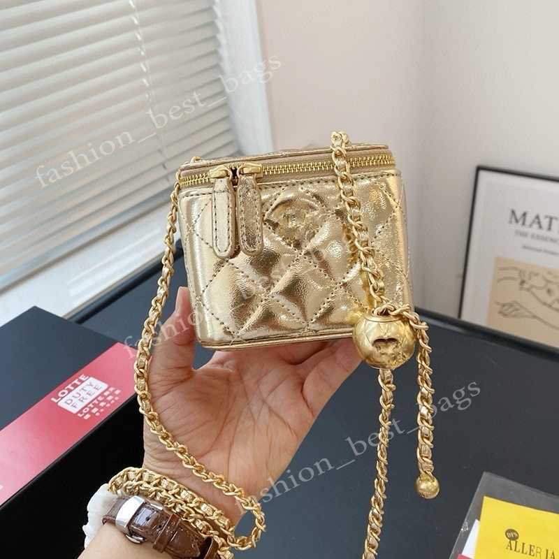 Evening Bags 10A Designer Shoulder Chain Bag Shiny Gold Bag silver Clutch Flap Handbag Totes Bags Luxury Wallet genuine Leather Purse Women Crossbody Bag