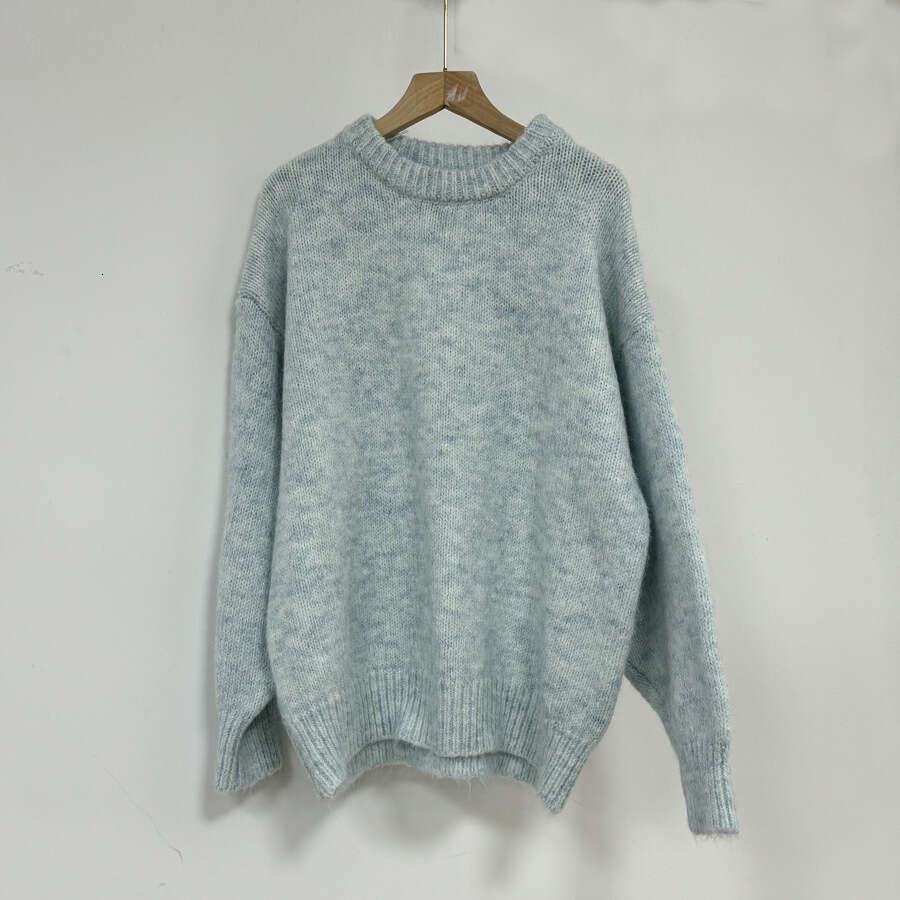 Lazy Style Wool Sweater For Women Pullover Loose Knitted Long Sleeve Top B5