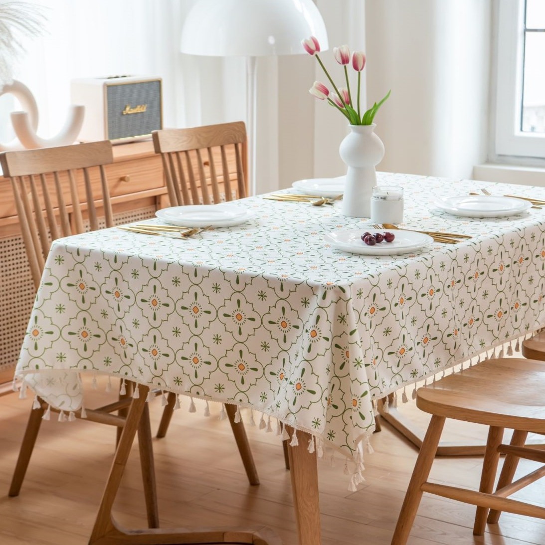 YL-36871 tablecloth imitation linen printing waterproof and oil-proof washable Bohemian ethnic style table cloth rectangular coffee table desk