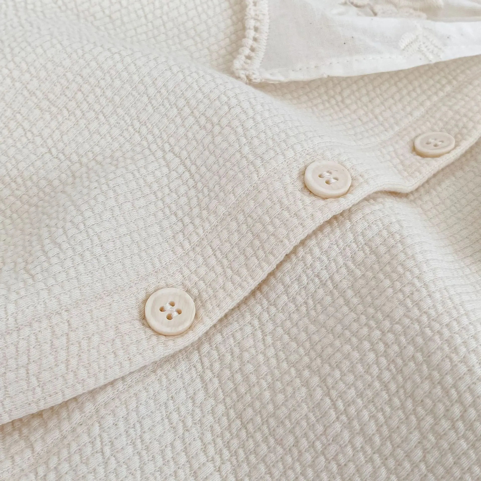 Baby Clothing Spring Girls Long Sleeve Suit Cotton Lace Collar Cardigan Pant Two-piece Suit 250729