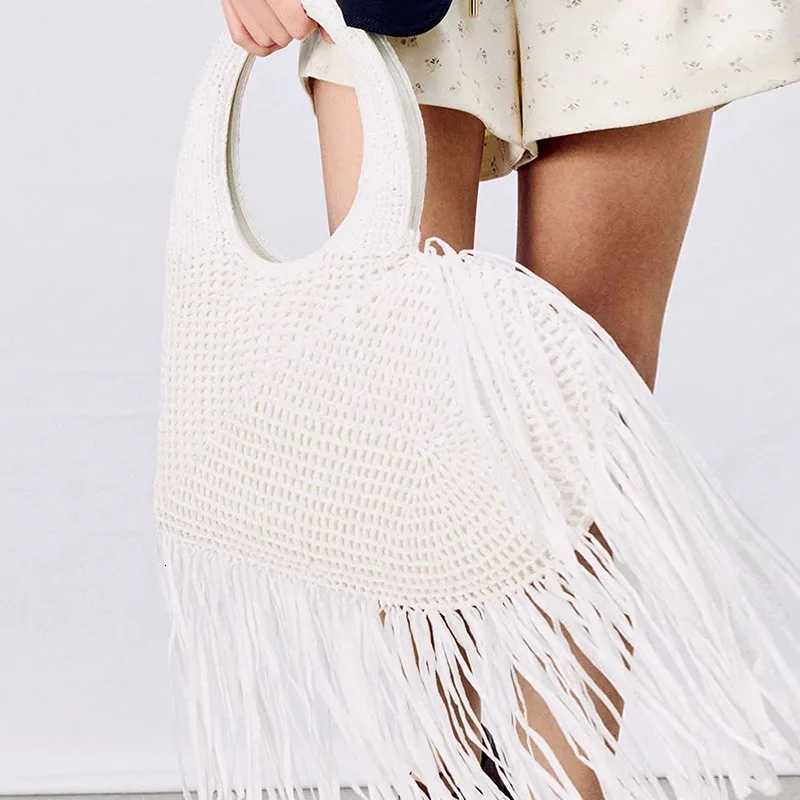 FIRMRANCH Handmade Knitted Long Tassel Handbag For Women With Personality Trend Sweet Love Shape Single Shoulder Armpit Bag Pink Y250729