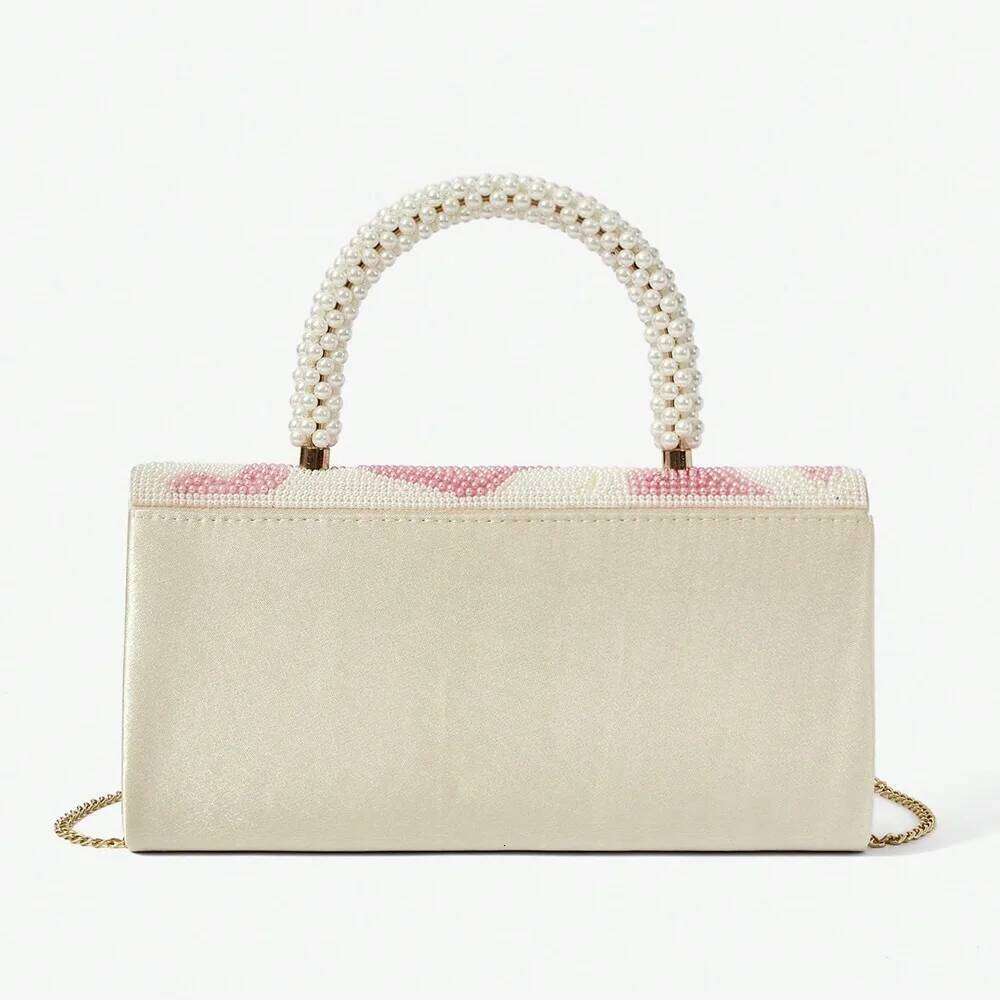 2025 New Chinese Style Exquisite Handheld Beaded Women Clutch Bags Elegant Fashion Small Square Haute Banquets Cheongsam Bag