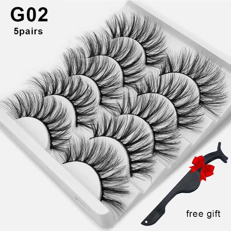 Dramatic Volume ZD Mink Fake Eyelashes 5D Curlety Free Vegan Dense Fluffy False Eye Lashes Silk Cat Eye Cilias Z250730