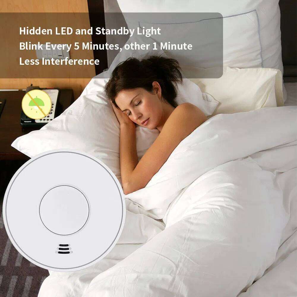 Wireless Interlinked Smoke Alarm V-Come Standalone Alarm with 10-Year Lithium Battery, Photoelectric Alarm, CE, Ukca, DIN En VS01F