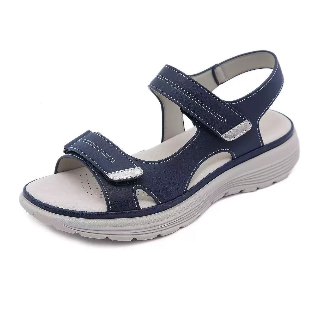 Fashion Summer New Women's Sandals Simple Style Wedge Slippers Lightweight Nylon Buckle Beach Sandals Summer New Designer Women's Shoes
