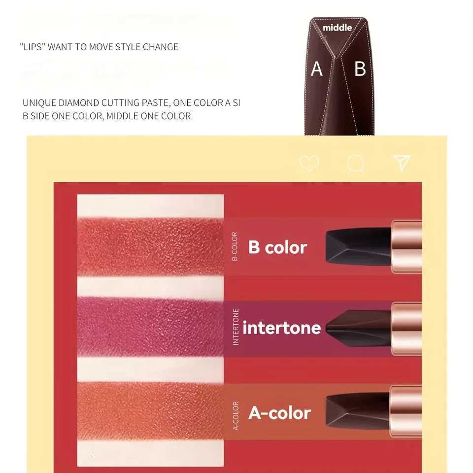 3 Color Non-Stick Lipstick Waterproof Long-Lasting Liquid Tint Moisturizing Tear-Off Lip Stain Color-Holding Formula G250729