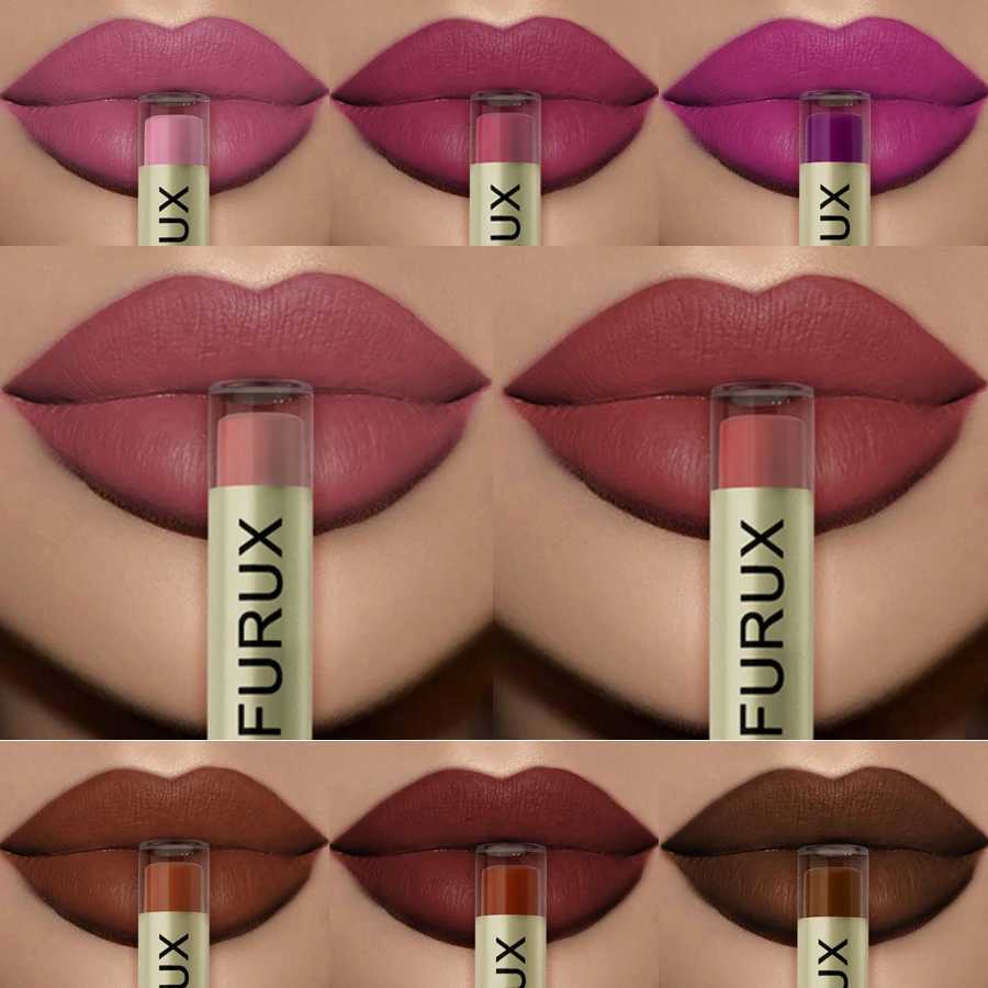 20 Colors Dark Brown Nude Liquid Lipsticks Waterproof Velvet Matte Lip Gloss Long Lasting Lip Glaze Beauty Red Lip Tint Makeup G250728