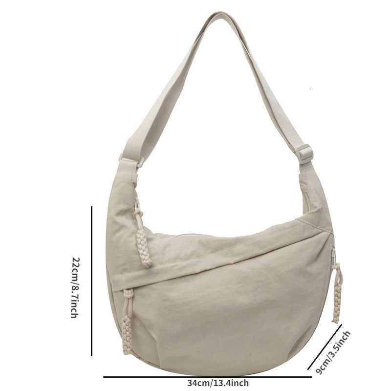 Nylon Fabric Shoulder Bag New High Capacity Womens Crossbody Messenger Bag Leisure Versatile Shoulder Hobos Bag Y250729