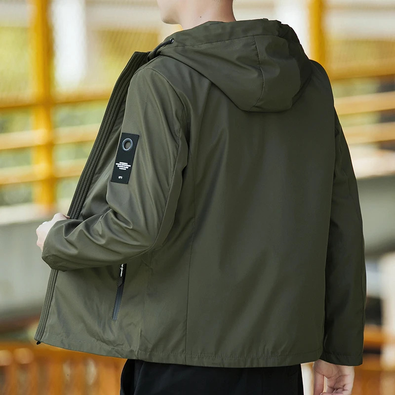 Mens Jackets Waterproof Military Hooded Jacket Windbreaker Outdoor Camping Sports Coat Male Clothing Thin Overcoat 5XL 6XL 7XL 250730