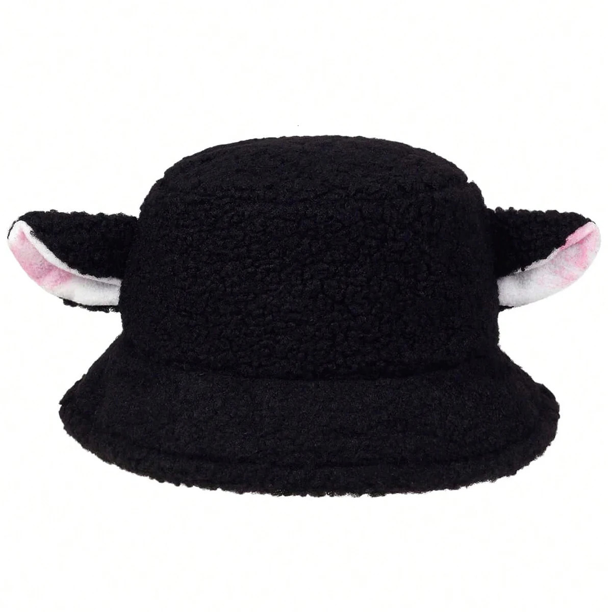 Unisex Monster Ears Personality Bucket Hats Autumn And Winter Lamb Wool Fishermen Caps Outdoor Casual Cap Sunscreen Hat 250724