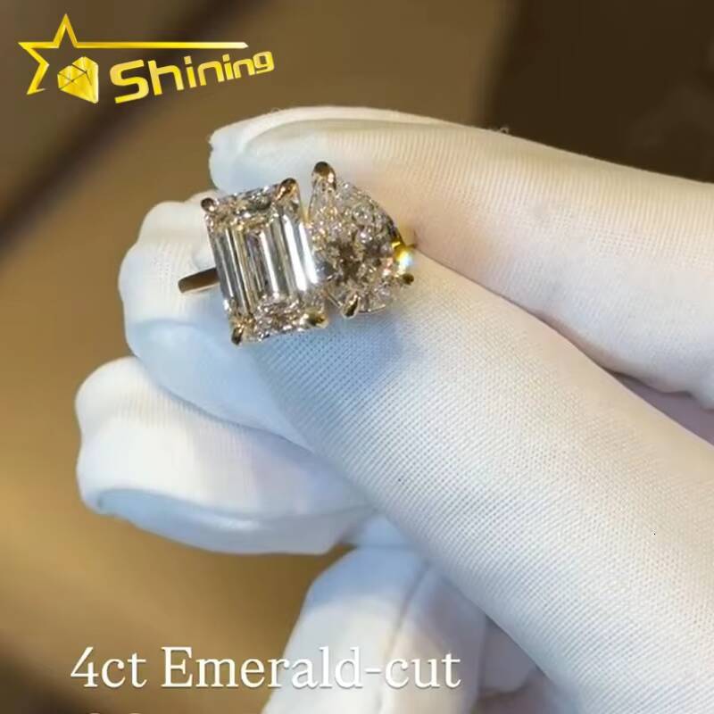 Hot Sale IGI CVD/HPHT Lab Diamonds Rings Custom Luxury 10K Real Gold Moissanite Diamonds Wedding/Engagement Rings