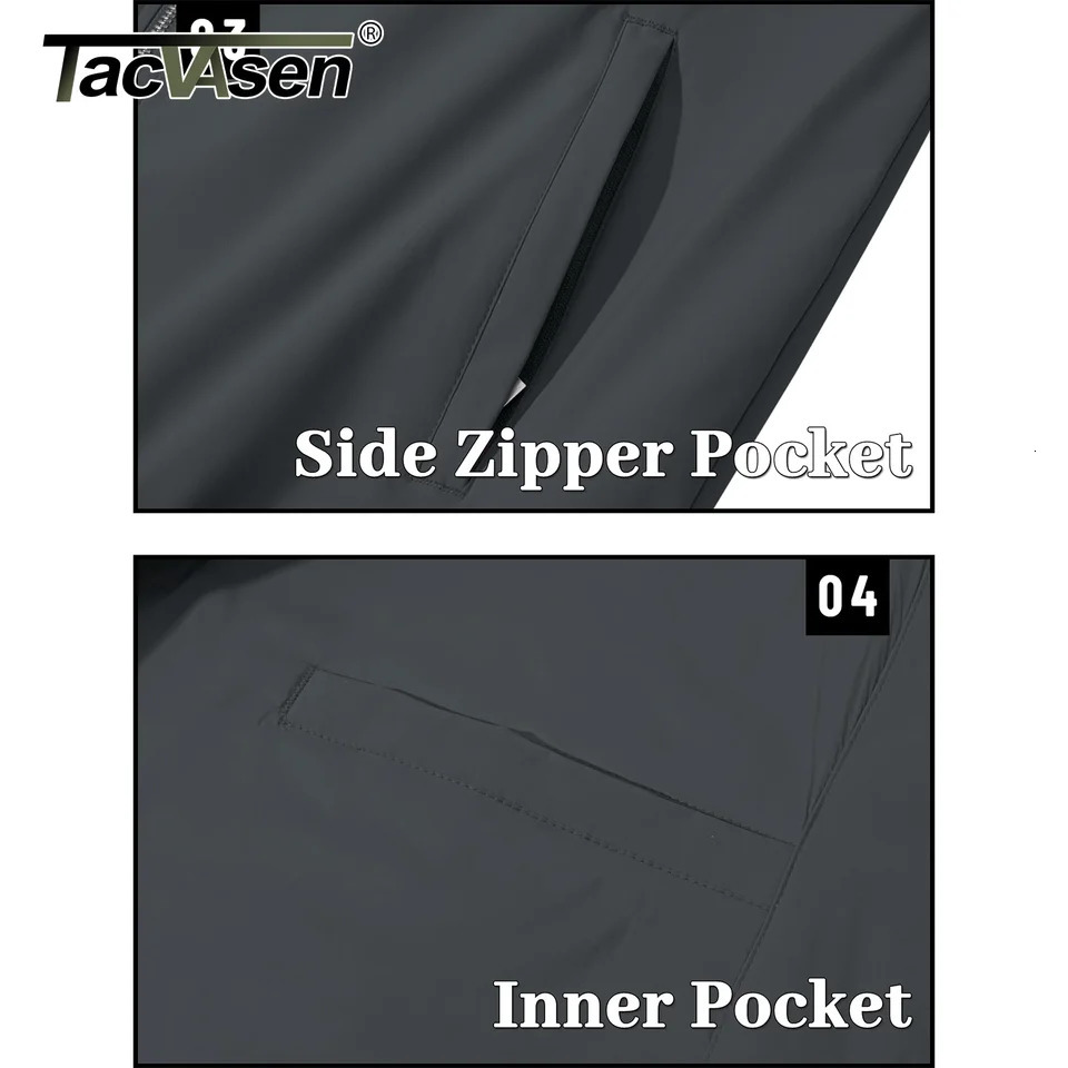 TACVASEN Spring Autumn Lightweight Jackets Mens Full Zip Up Bomber Jacket Pockets Waterproof Hiking Work Windbreaker 250730