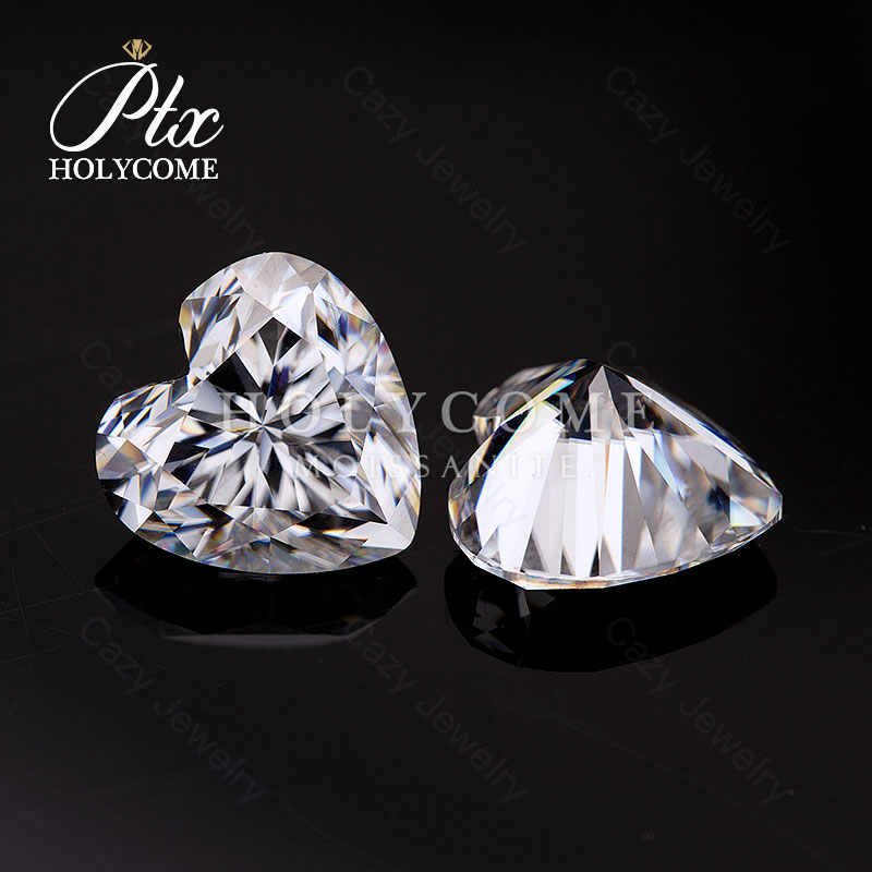 Moissanite Stone Heart Shape Wholesale Extremely Shiny Quality Multiple Shapes Top D Color Vvs1 Jewelry Making Materials Loose Stone with GRA Certifie