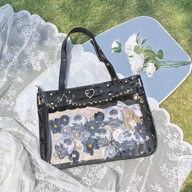 New Original Niche Design Girl Cute Cool Ita Bag JK Uniform Shoulder Bag Y2K Large Capacity Portable Ulzzang Tote Bag G250729