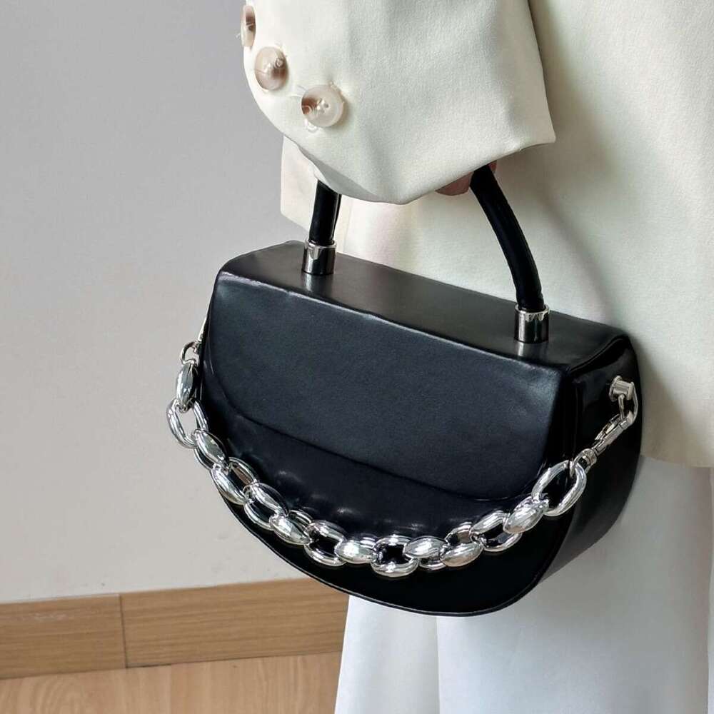 Niche Minimalist High-End Box 2025 Spring New Exquisite Chain Shoulder Crossbody Handheld Small Square Bag