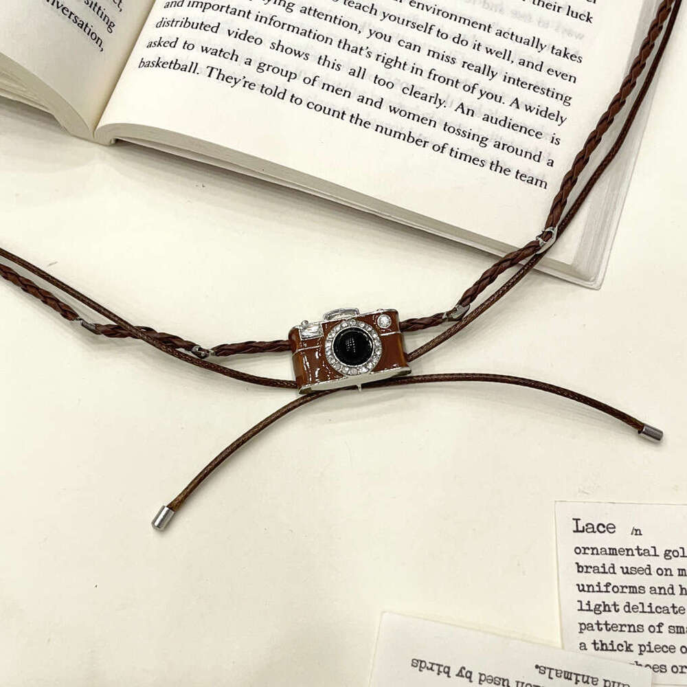 Fashion Item Hip-Hop Coffee Color Camera Necklace Niche Design Unisex Simple Versatile Hot Girl Trendy Boy ec2