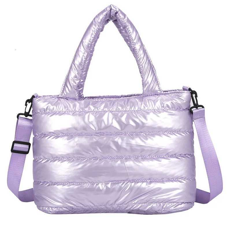 2023 Christmas Bags Winter Handbags Mobile Space Glossy Fem Down Bags Cotton-Padded Jacket Shoulder Handbag Cheap Items Y250730