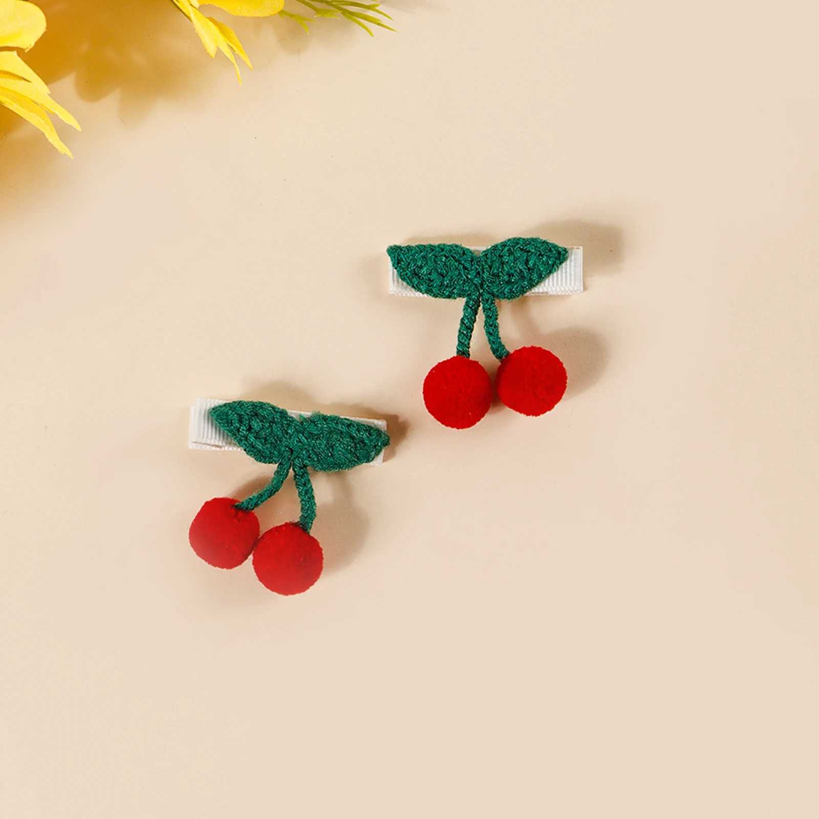 10Pcs Strawberry Cherry Sunflower Cloth Clip Baby Cute Combination Hairpin Childrens Hair Accessories For Taking Photos Outside R250730