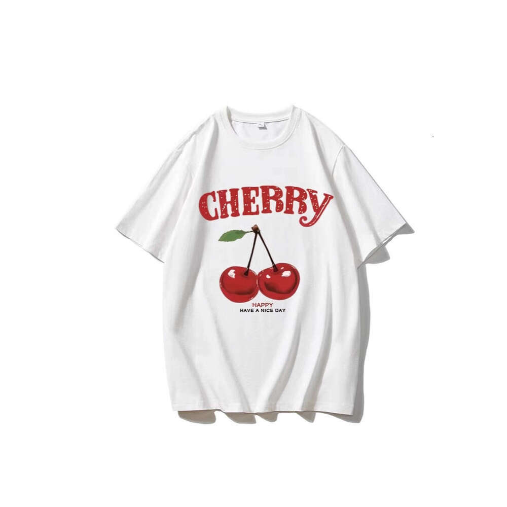 Ins Style Letter Print T-Shirt For Women Summer Versatile Loose Round Neck Pure Cotton Short Sleeve Top B5 h6