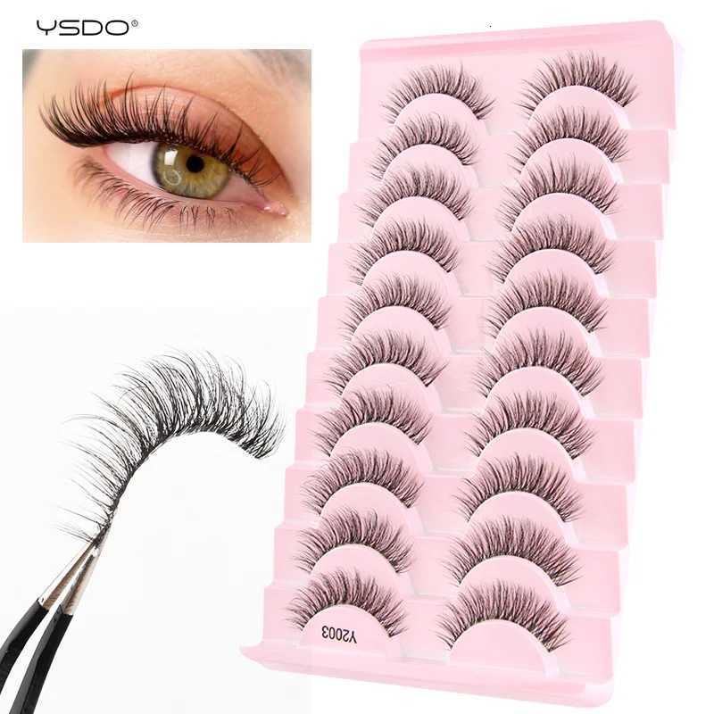 3/10 pairs Natural Full False Eyelashes 3D Lashes Cat Eye Fake Eyelashes Extension Faux Cils Makeup Tools Z250730
