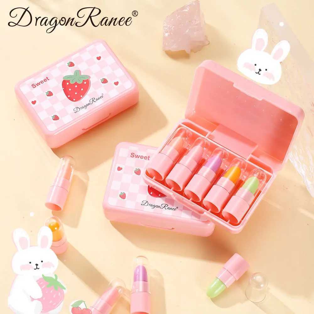 5pcs Cute Temperature Color Changing Lipstick Gift Set Cosmetics Mini Lipstick Set fruit flavor Lipgloss Makeup for Women Girl G250729