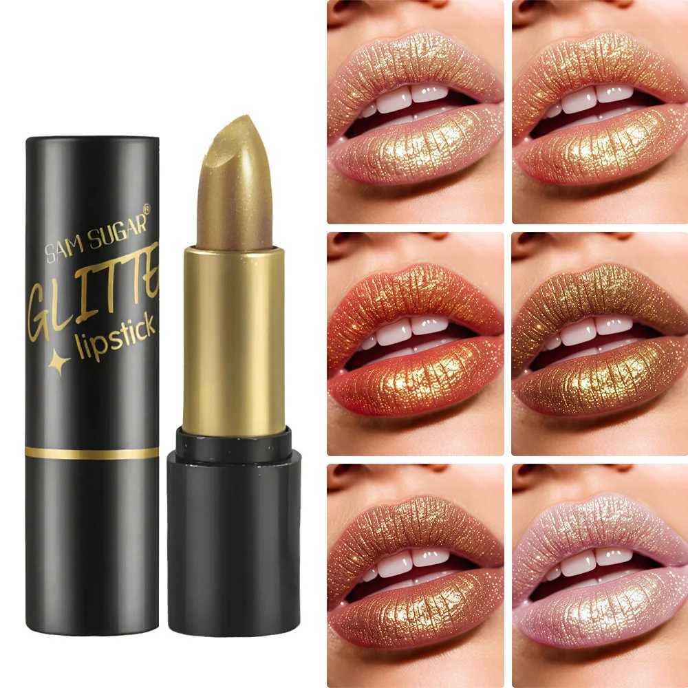 Diamond Glitter Lipstick Moisturizing Lasting Pink Sparkling Waterproof Lip Gloss Metallic Sexy Lipstick Lip Tint Makeup G250729