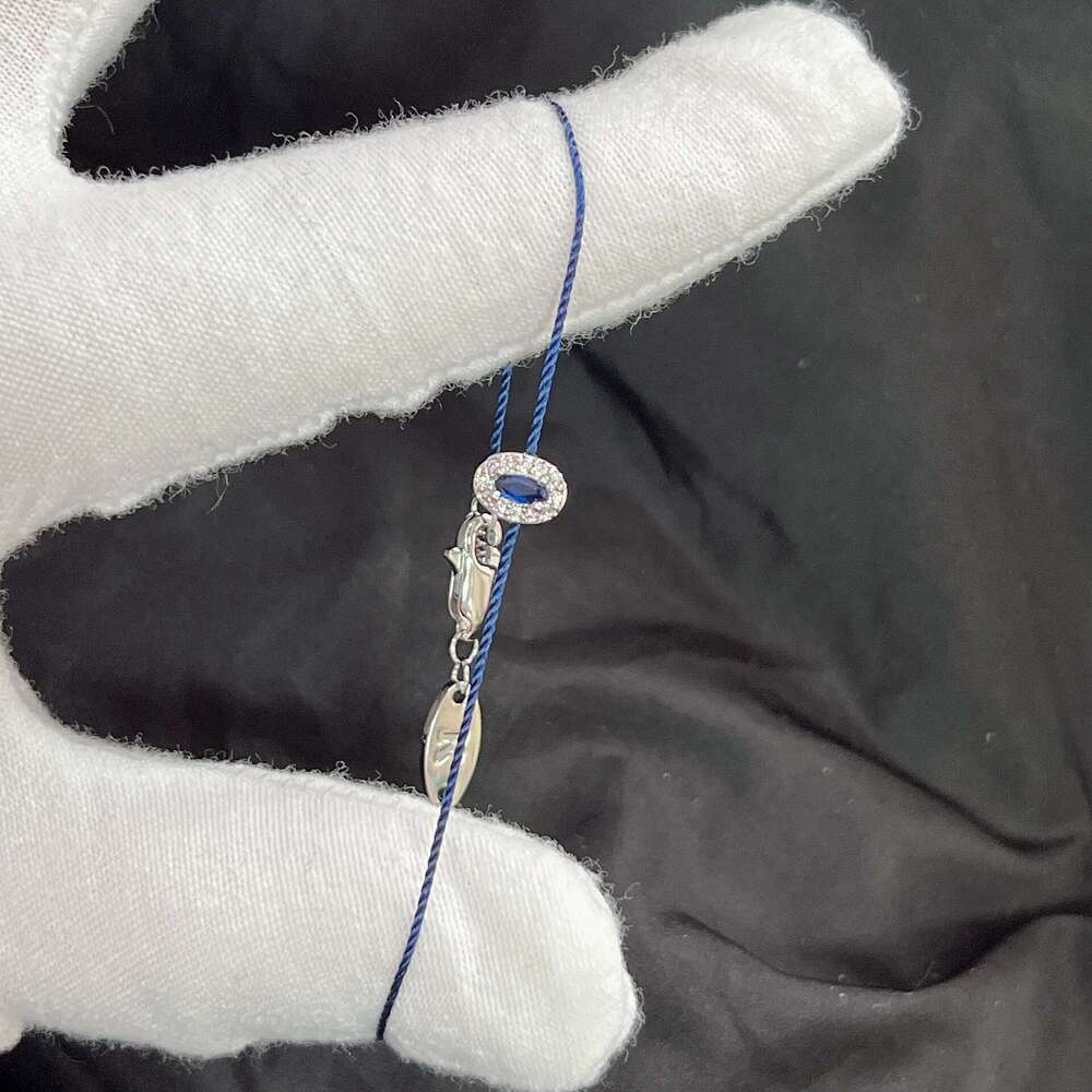 Ultra-fine Inlaid Dia Green Blue Woven Zodiac Year Niche Light New Chinese Style High Appearance Red Bracelet