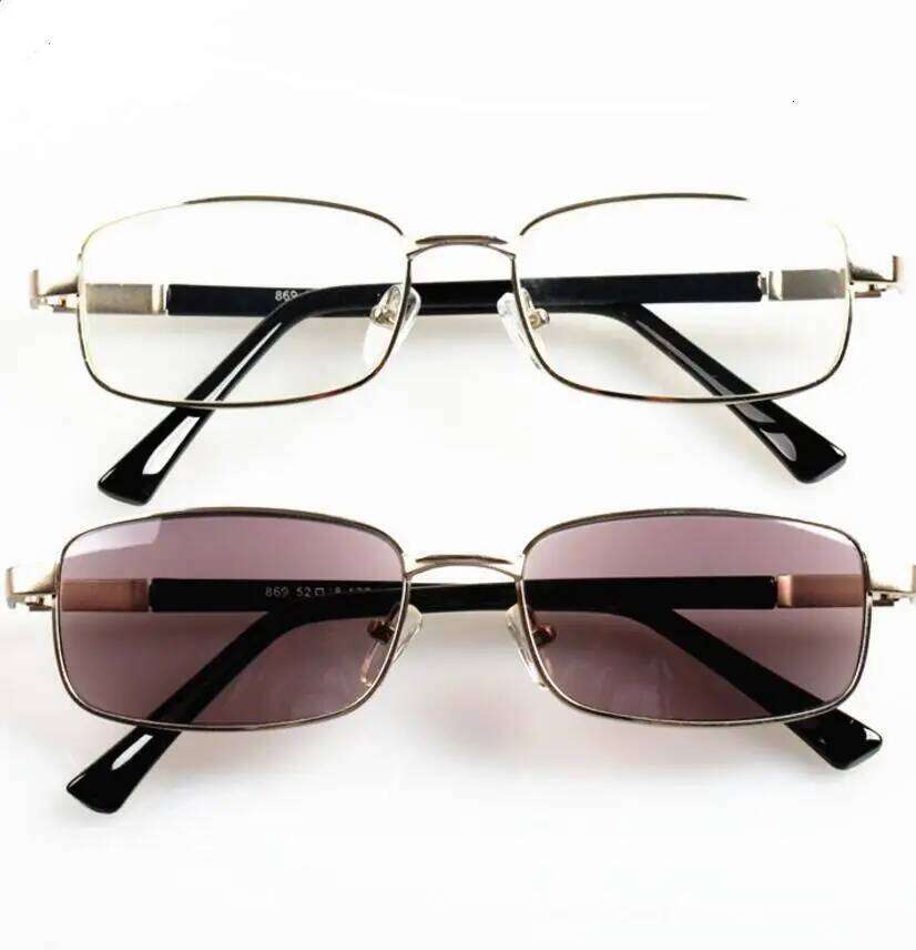 Metal Frame Photochromic Reading Sun Glasses Men Women Presbyopia Eyeglasses Sunglasses Discoloration Diopters 1.0 to +4.0 L2