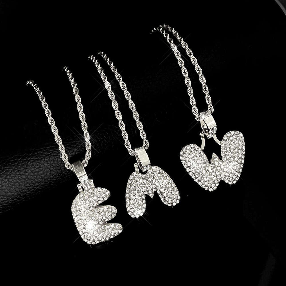 Exquisite Round Cute Bubble Letter Pendant Personality Creative Hip Hop Necklace Direct Shipping