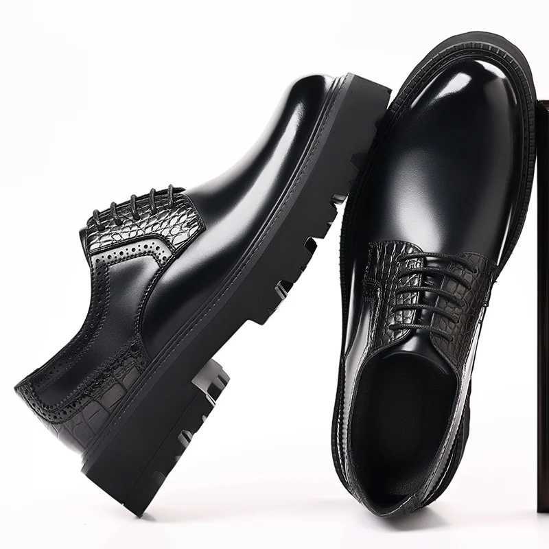 Classic Mens Leather Oxford Shoes Handmade Business Shoes Pointed Toe Casual Footwear Party Wedding Shoes Formal Dress Sneakers Y250730