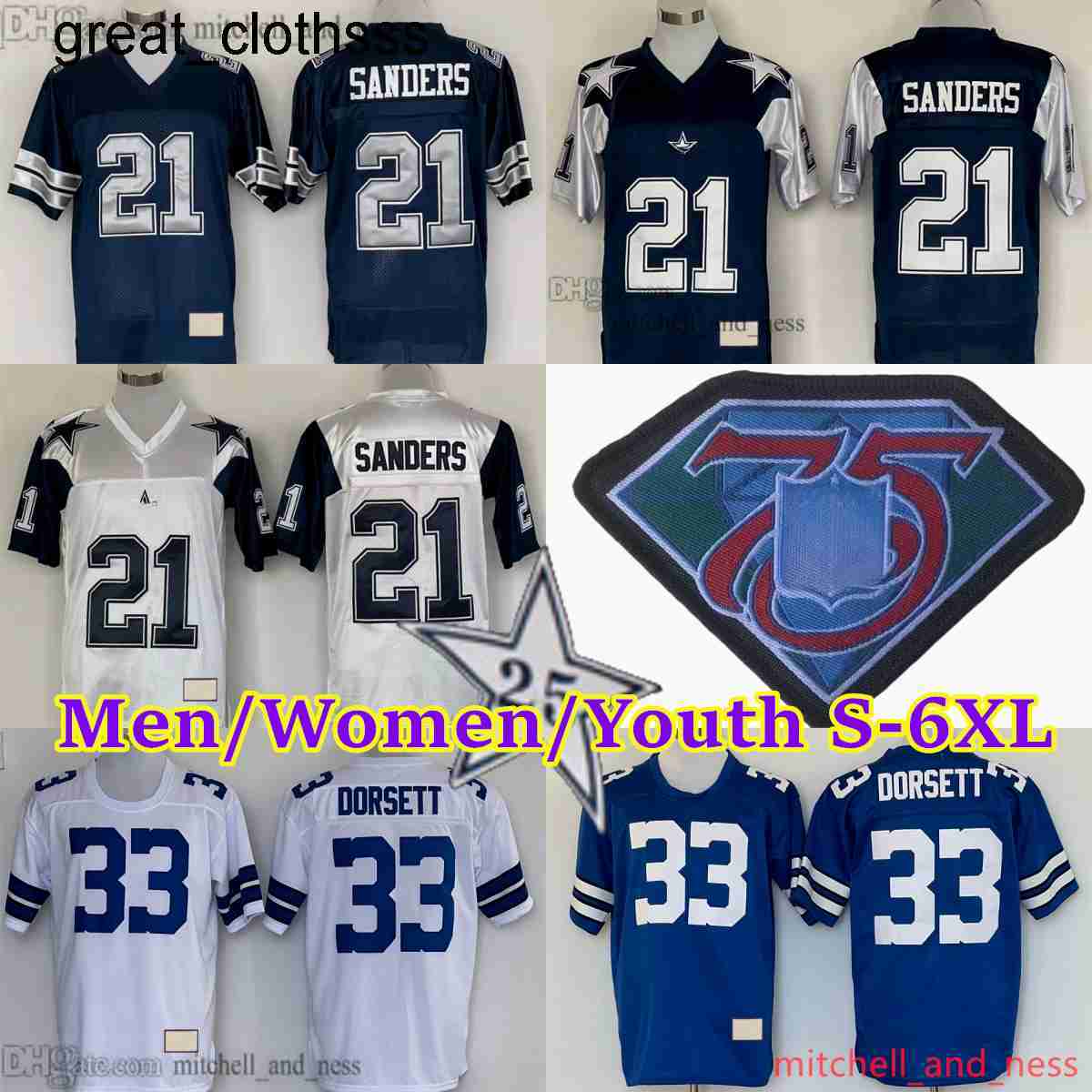 Custom S-6XL 1960-1999 Throwback Football 88 Drew Pearson Jersey Stitch 28 Darren Woodson 84 Jay Novacek 94 Charles Haley 54 Randy White Demarcus Ware