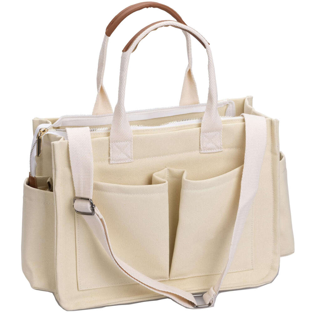Women's large canvas handbag laptop single shoulder crossbody bag large capacity fashionable