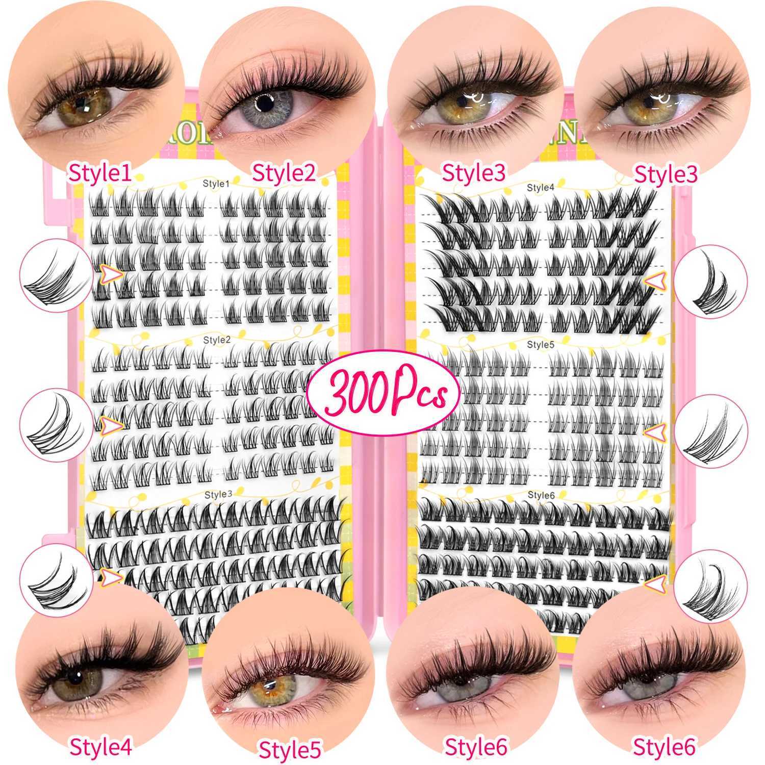 320 pcs Natural Eyelash Extension Cluster Lashes Volume Mixed Tray Lashes Cluster Natural Lashes Z250730